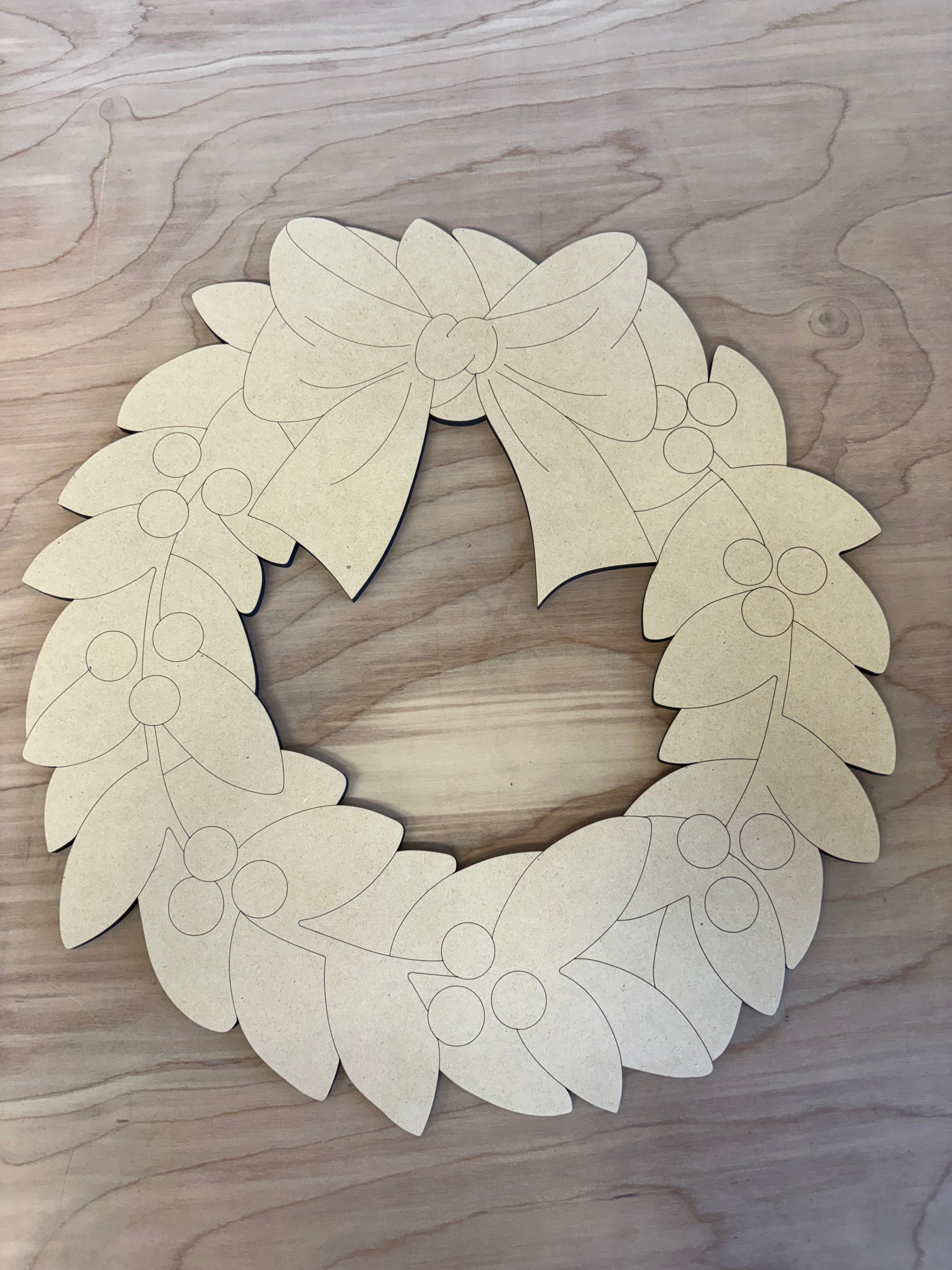 Holly Wreath Blank