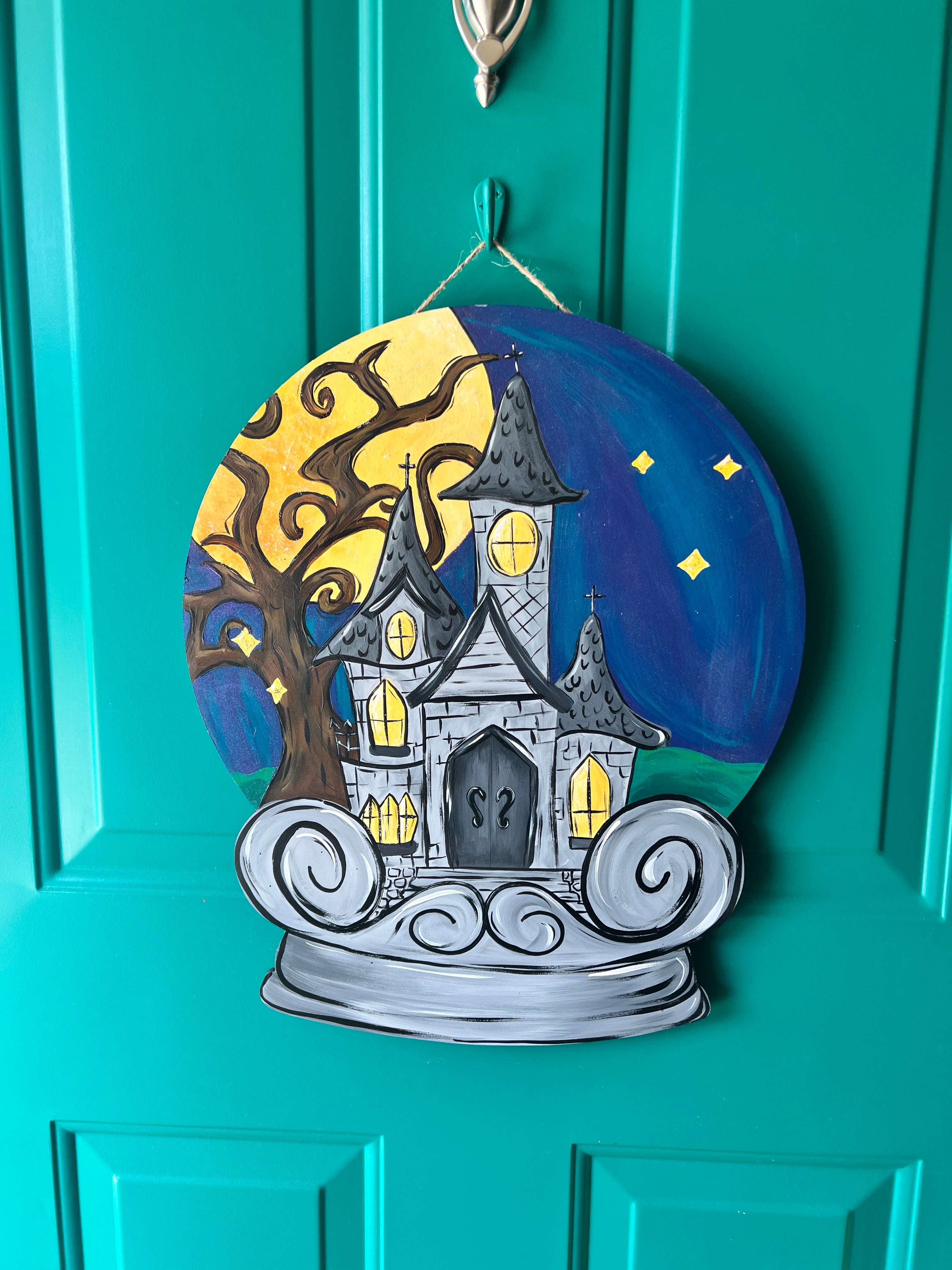 Haunted House Globe Blank