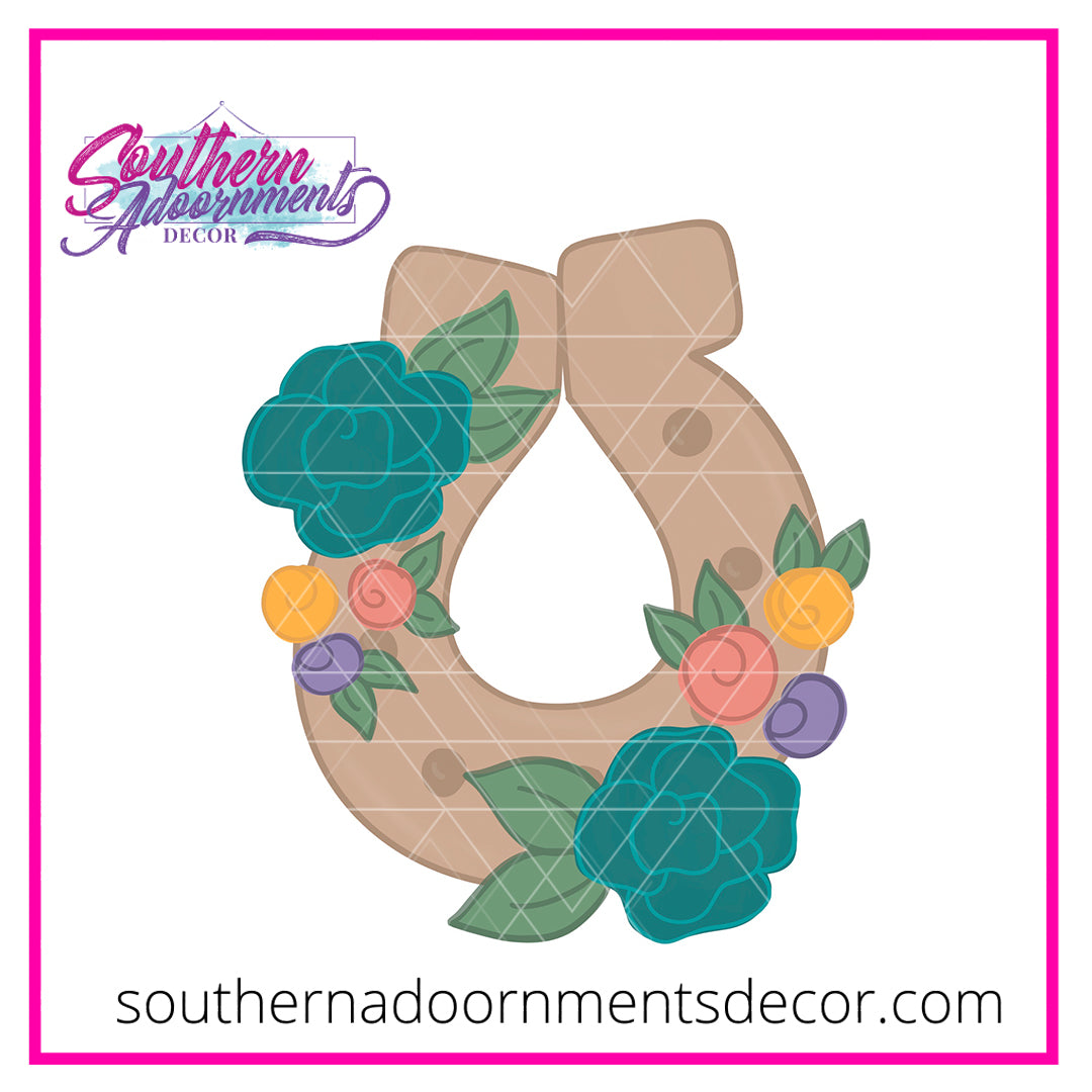 Floral Horseshoe Blank
