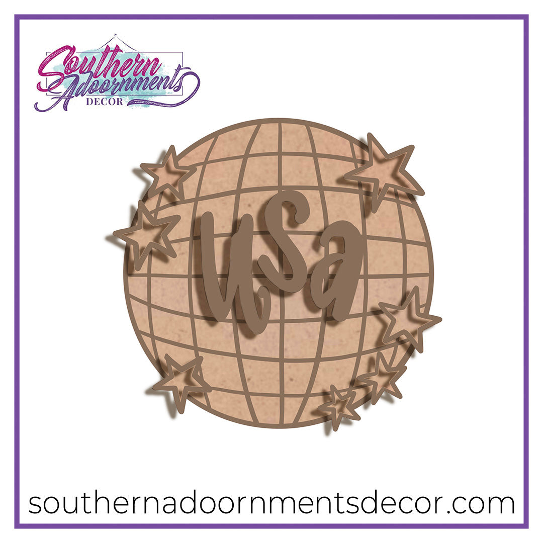 USA Disco Ball Blank