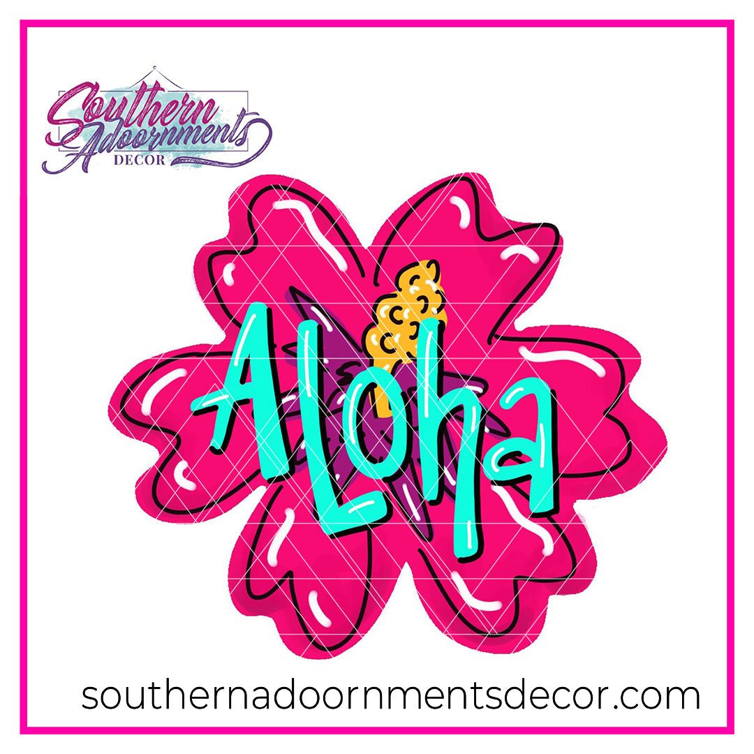 Aloha Flower Wooden BLANK
