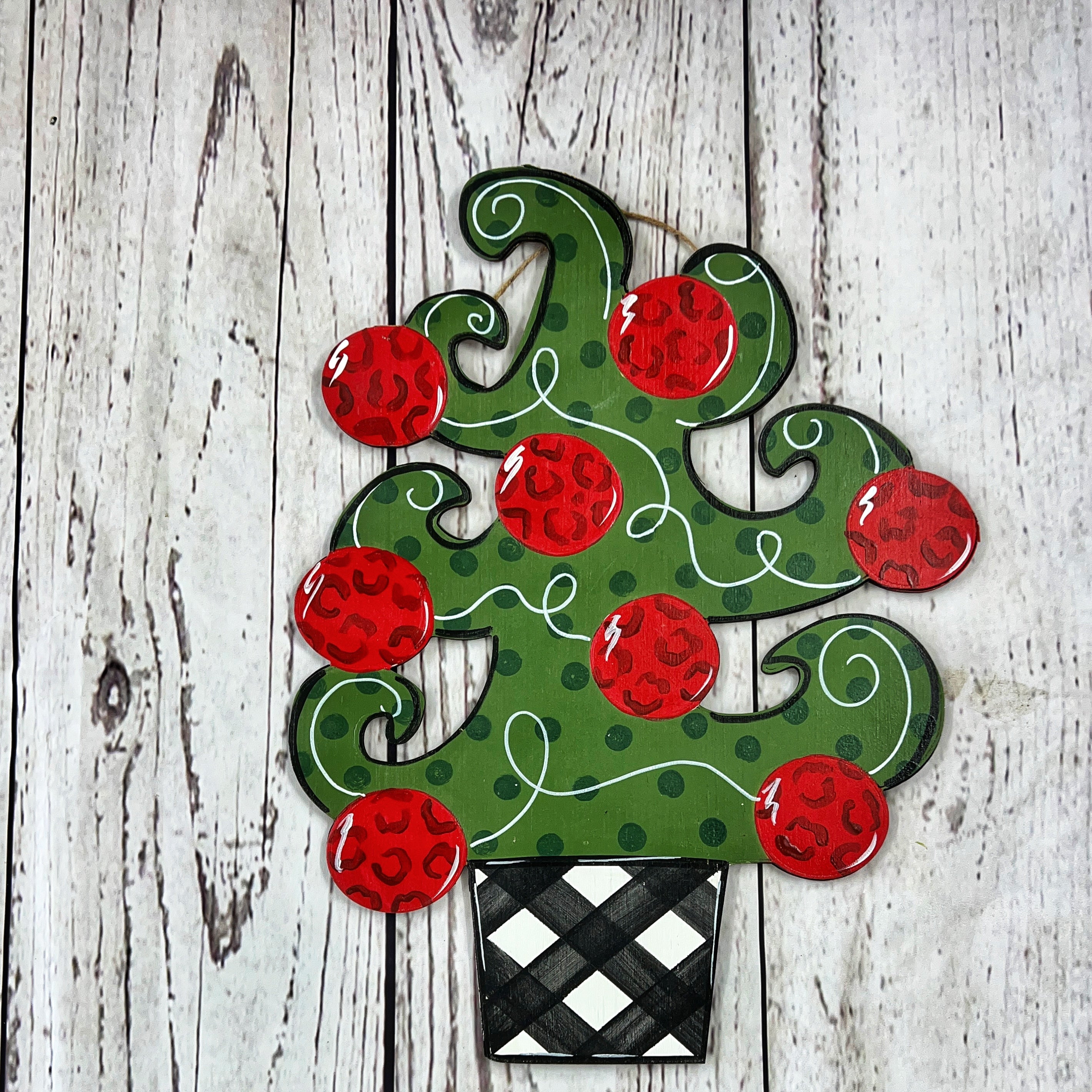Whimsical Christmas Tree Ornament, Attachment or Door Hanger BLANK