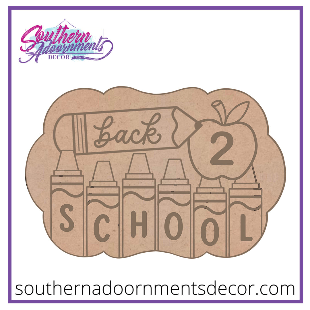 Back to School Crayons Blank