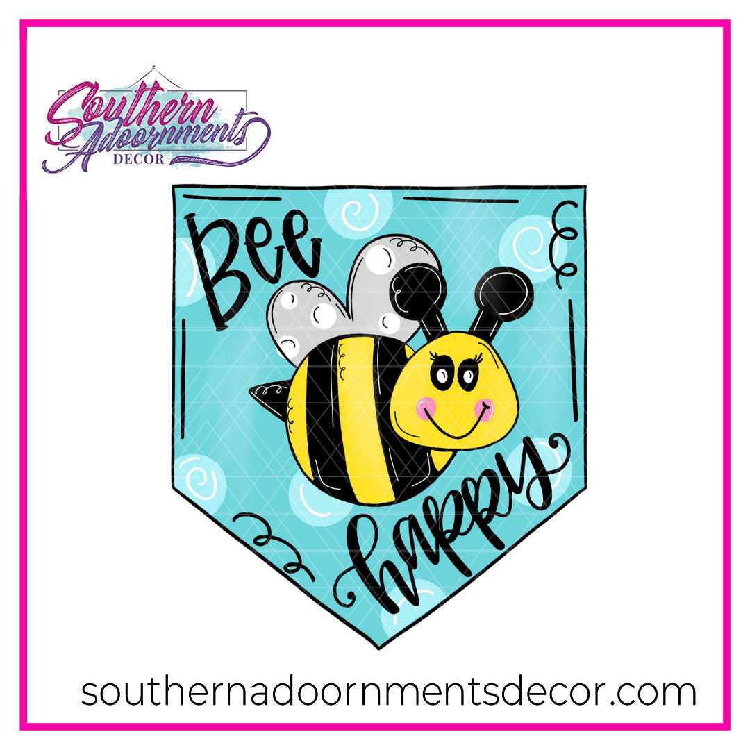 Bee Happy Pennant Blank