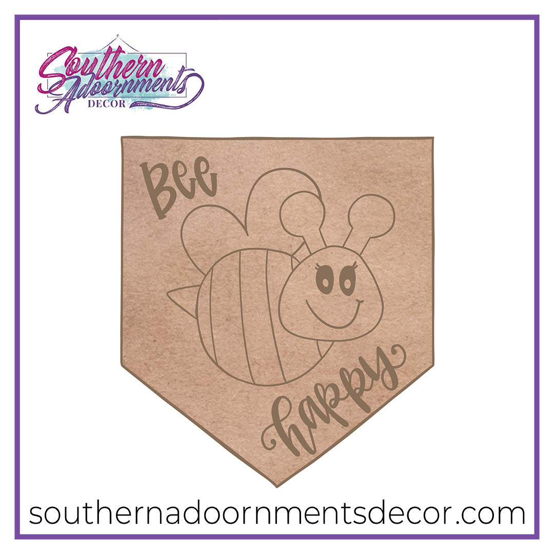 Bee Happy Pennant Blank