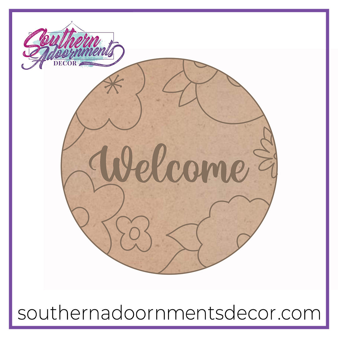 Big Blooms Welcome Blank