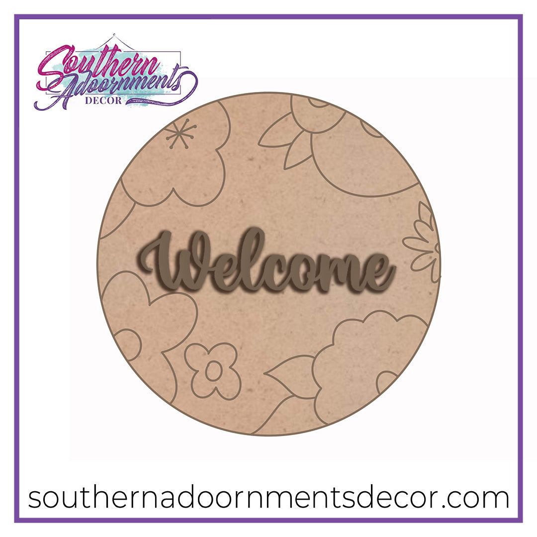 Big Blooms Welcome Blank