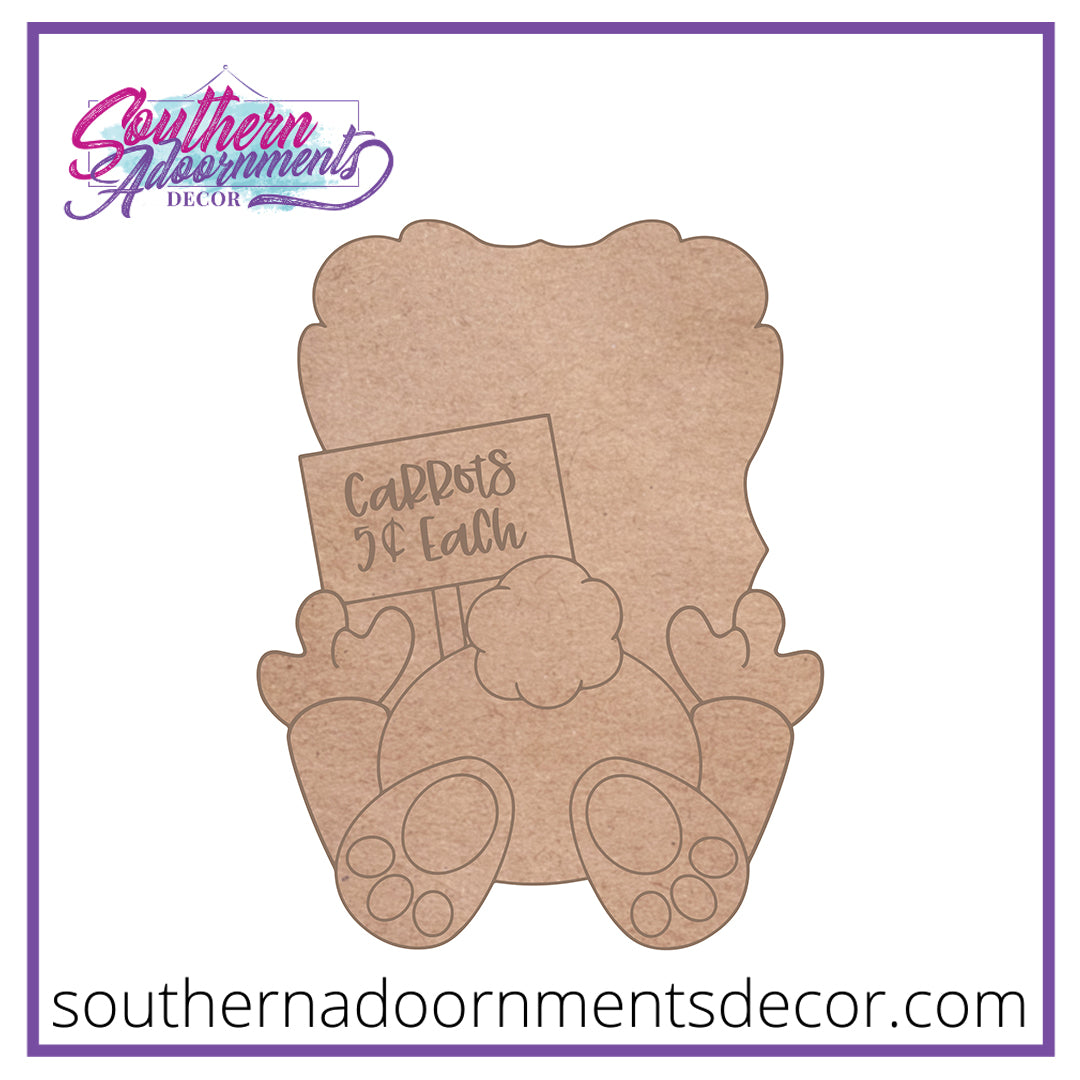 Bunny in the Carrot Patch Blank