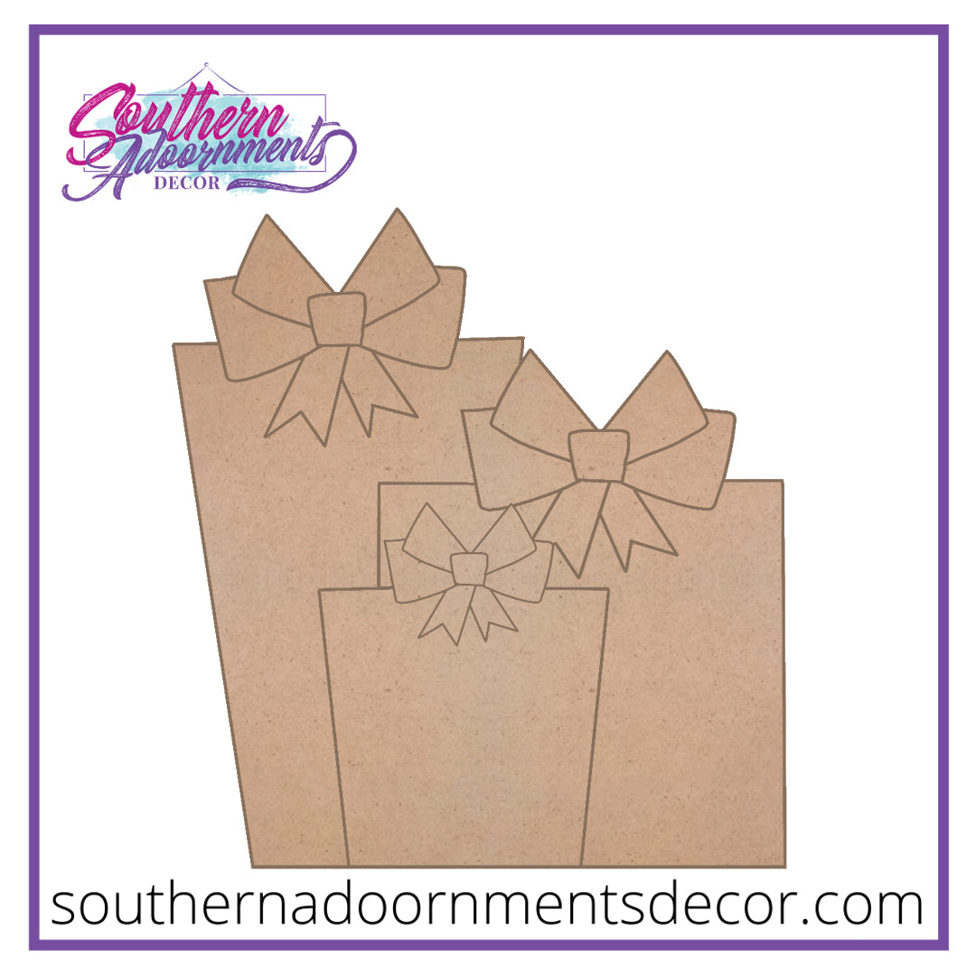 Christmas Presents Wood Blank