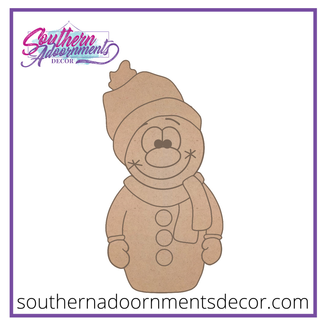 Cuddly Snowman Wooden Blank