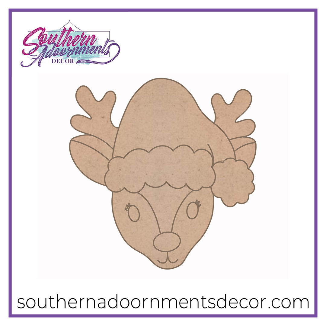 Cute Reindeer Head Blank