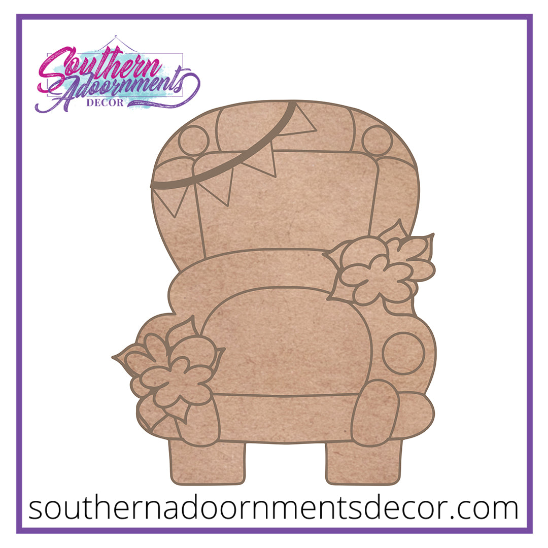 Floral Bus Wooden Blank