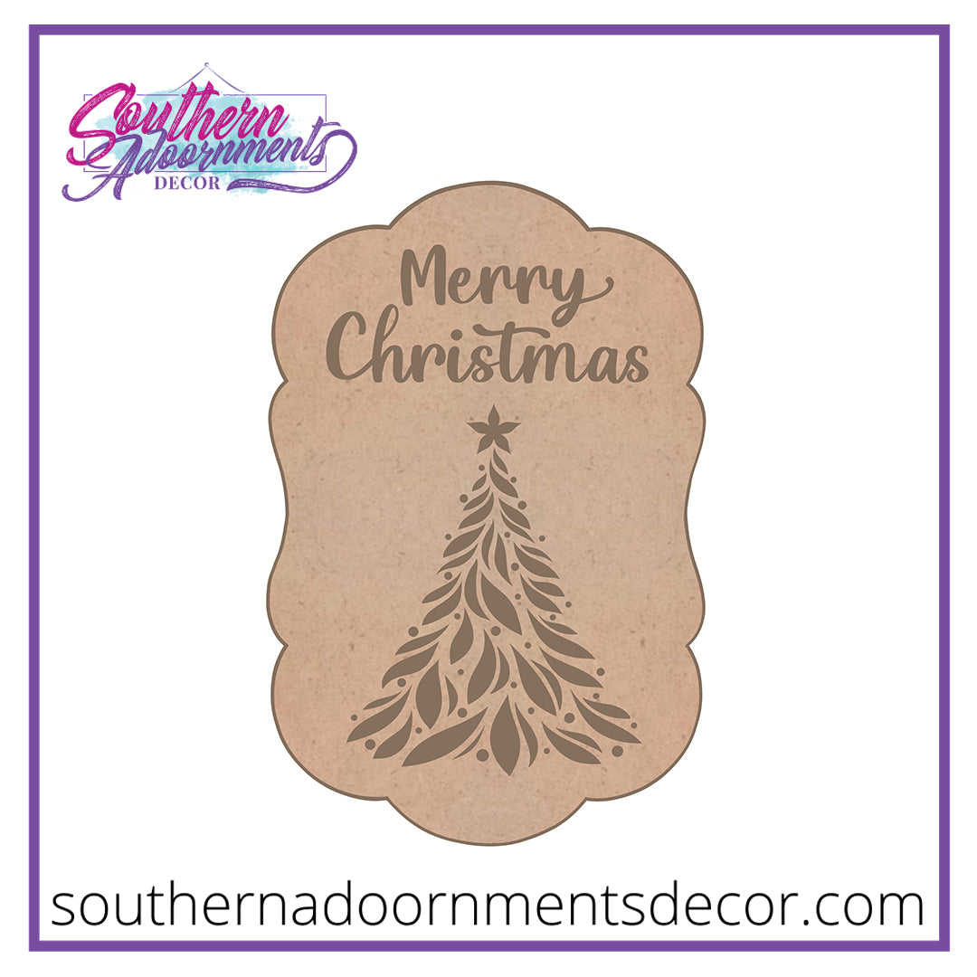 Folkart Christmas Tree Frame Blank