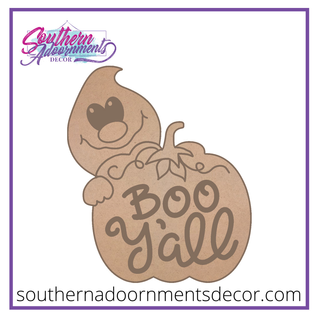 Ghost Pumpkin Wood Cut Out Blank
