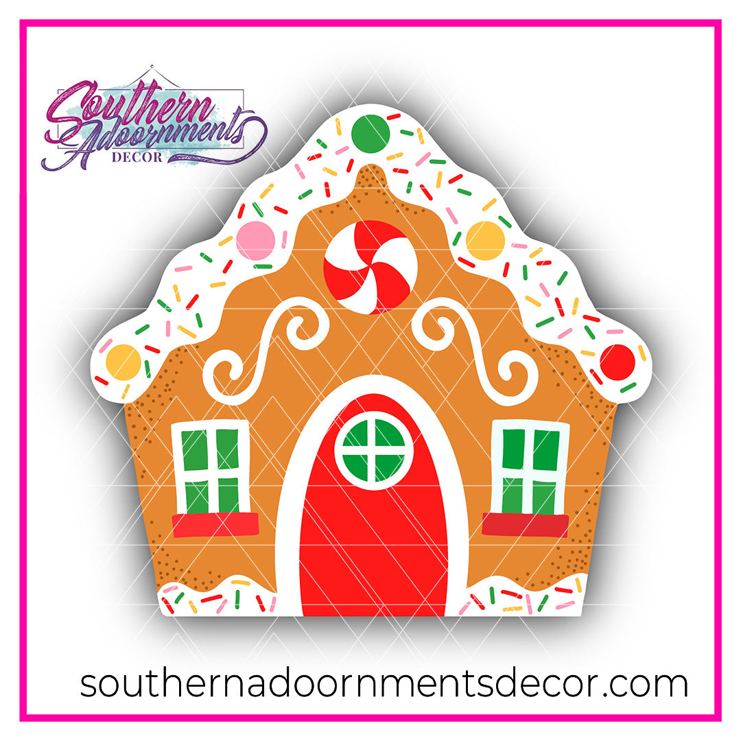 Gingerbread Candy House Blank