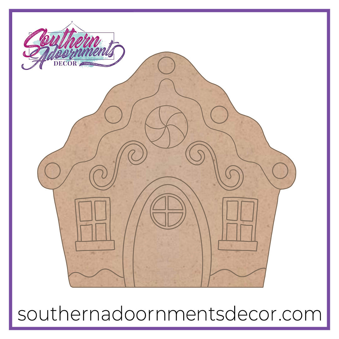 Gingerbread Candy House Blank