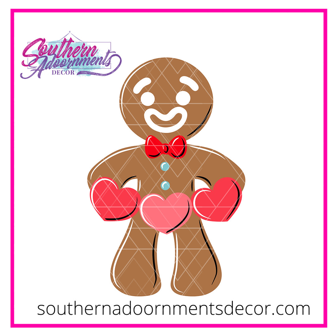 Gingerbread Hearts Blank