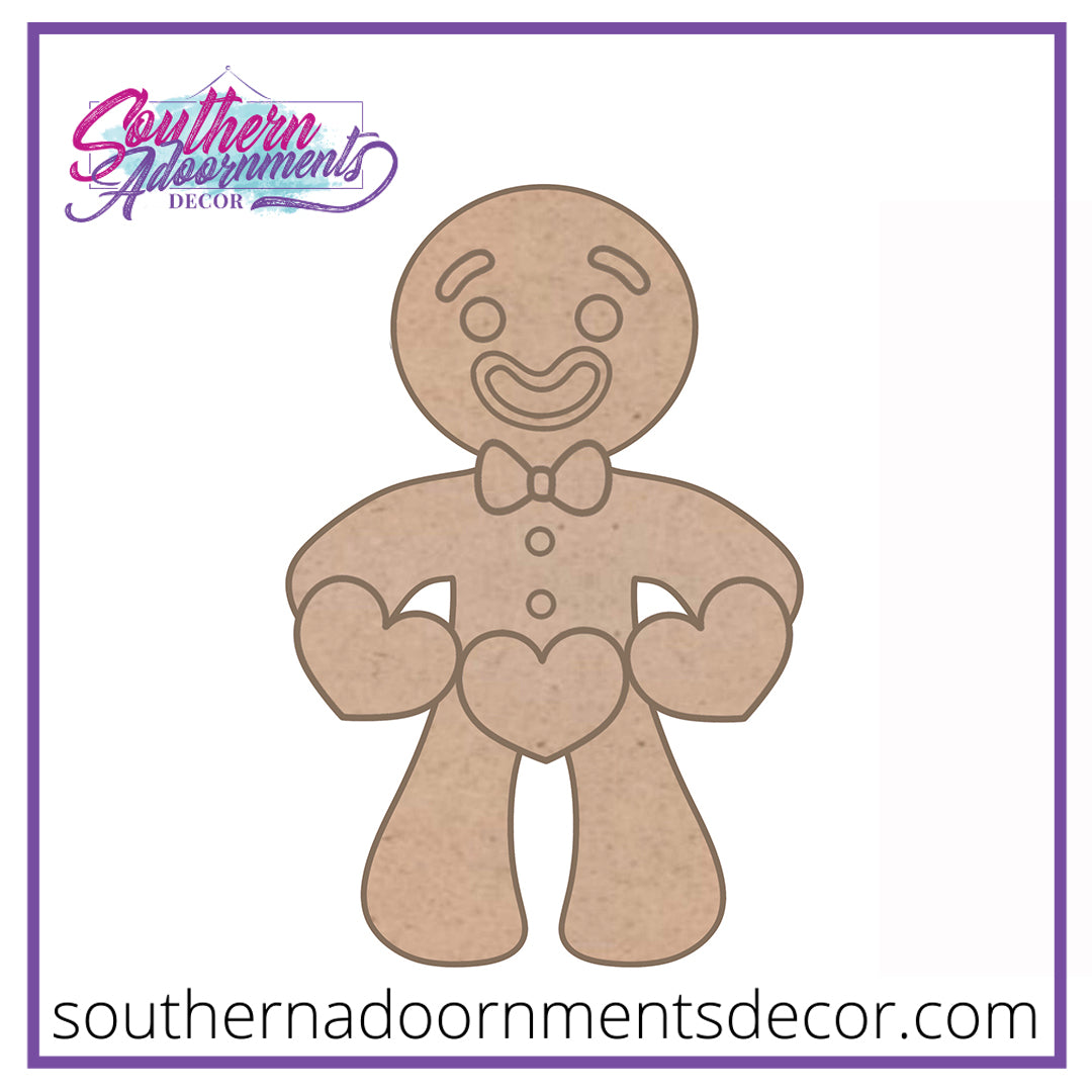 Gingerbread Hearts Blank