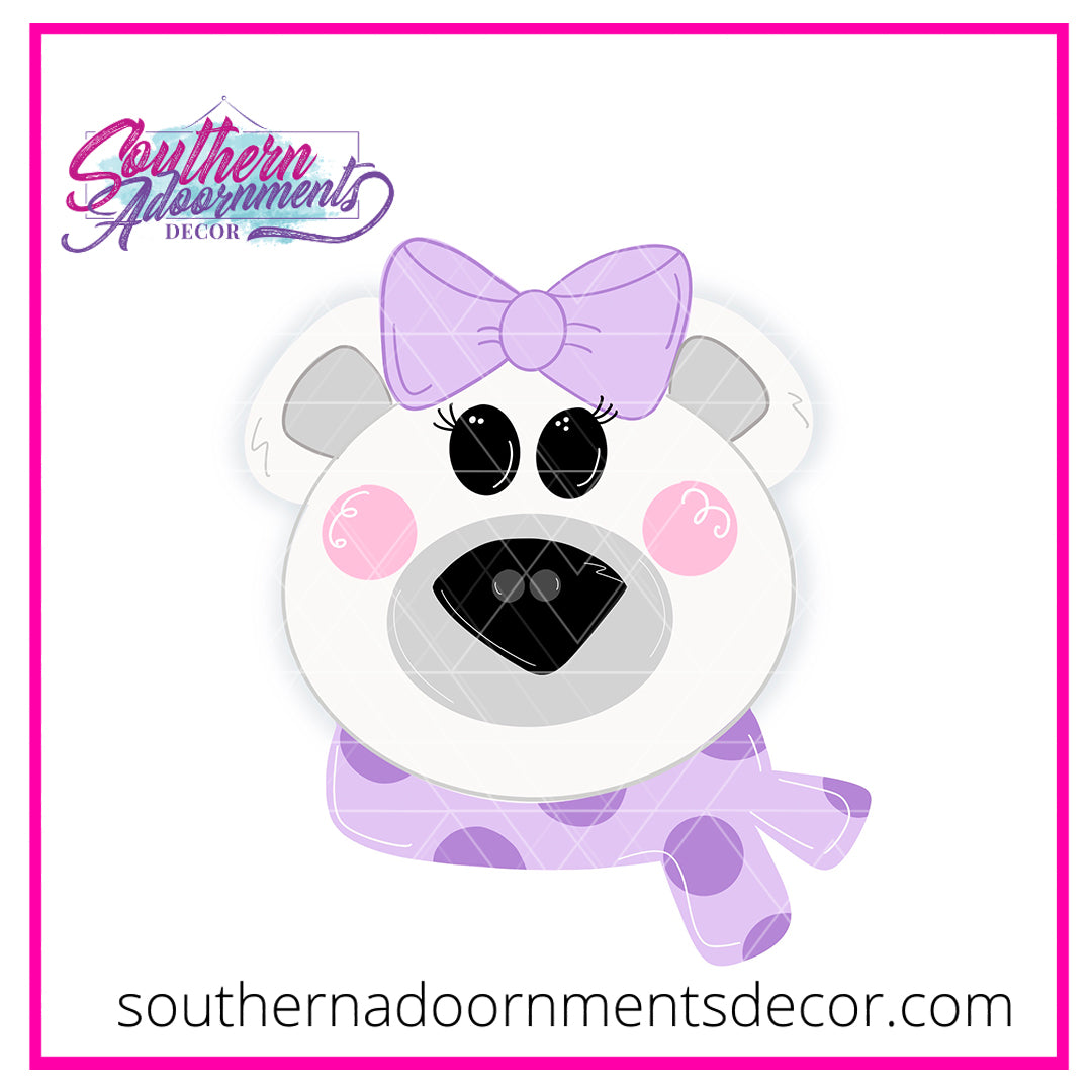 Girly Polar Bear Blank