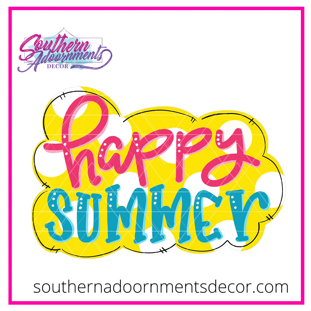 Happy Summer Wooden Blank