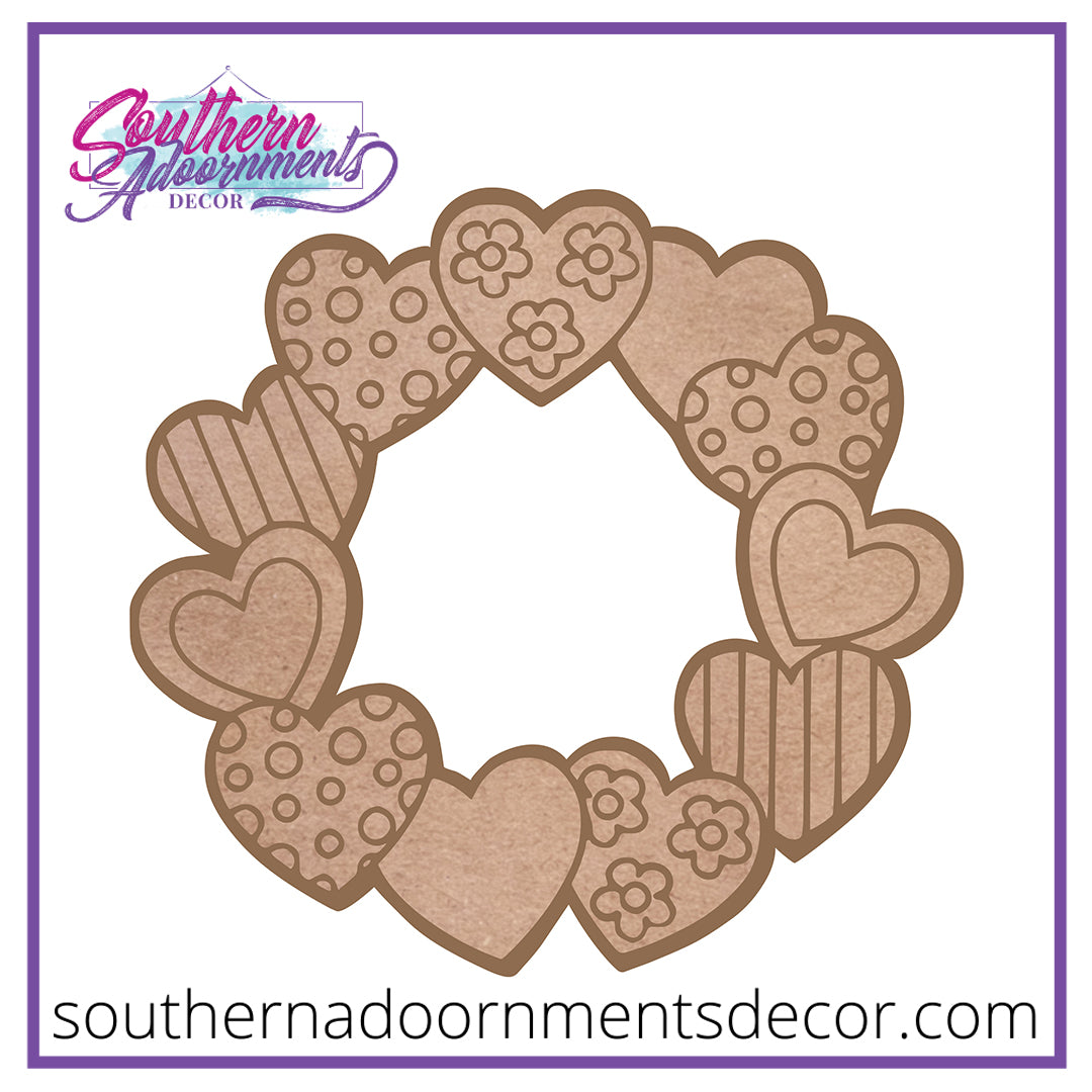 Heart Wreath BLANK