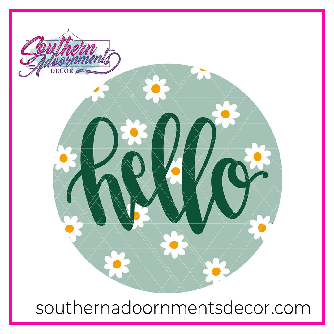 Hello Tiny Flowers Blank