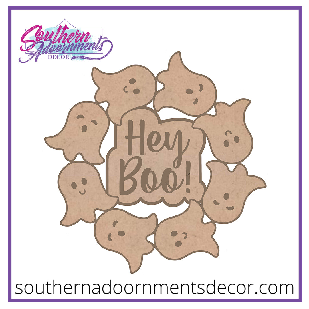Hey Boo Wreath Blank