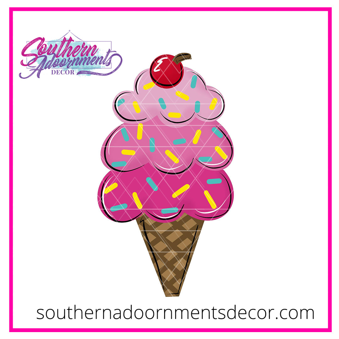 Ice Cream Wooden Blank