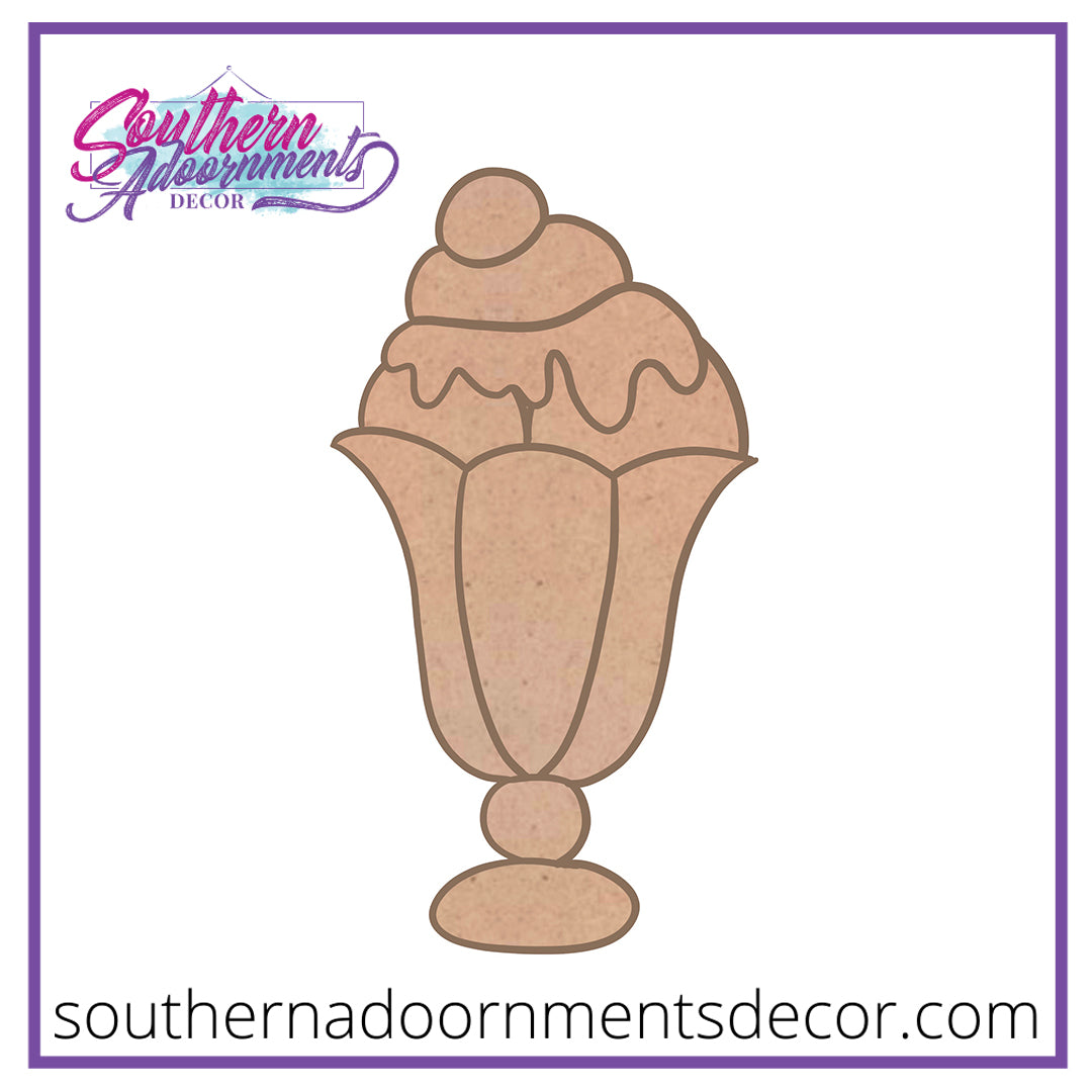 Ice Cream Sundae Blank