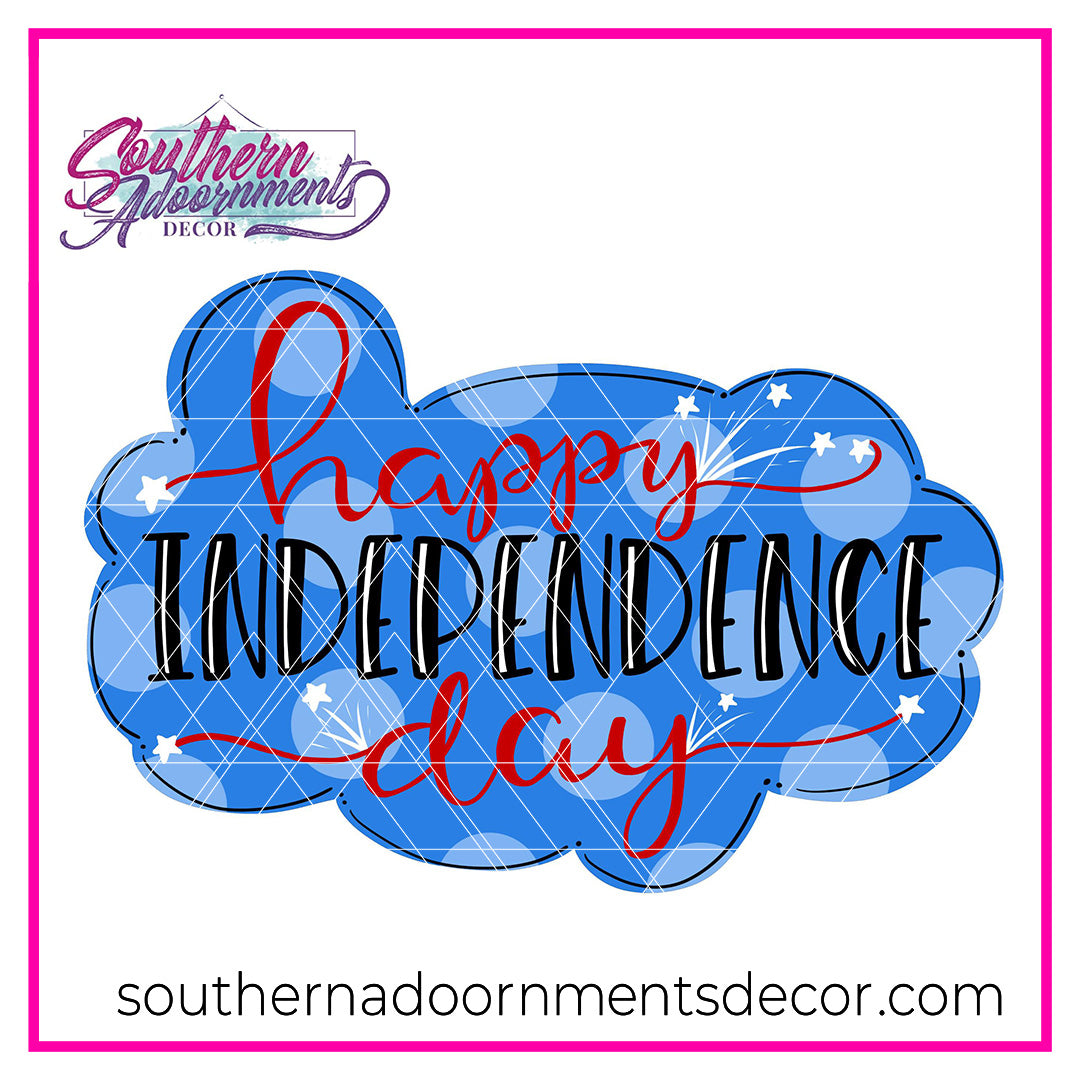 Happy Independence Day Wooden Blank