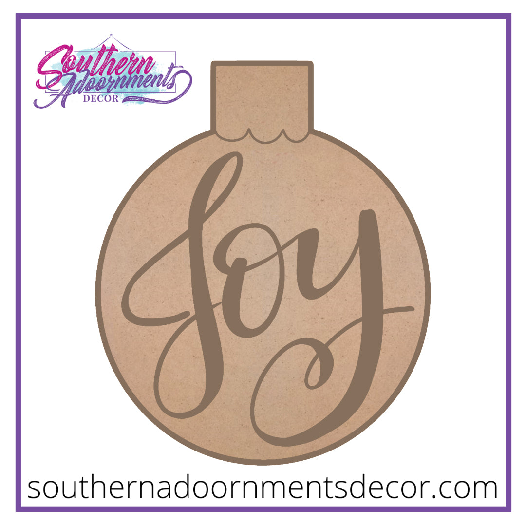 Joy Ornament Wooden Blank