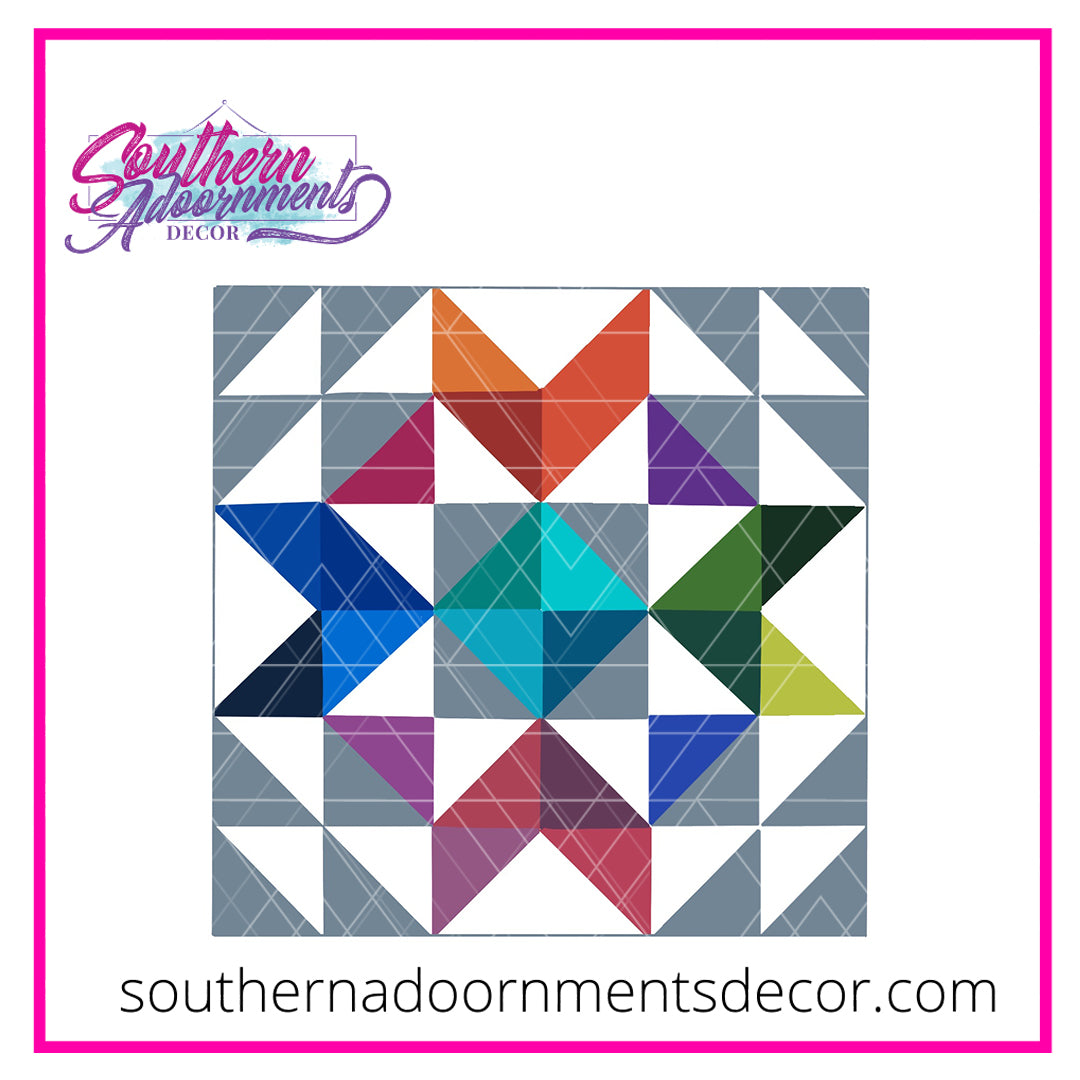 Kaleidoscope Quilt Block Blank