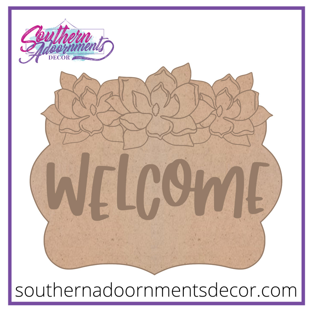 Magnolia Welcome Door Hanger Blank
