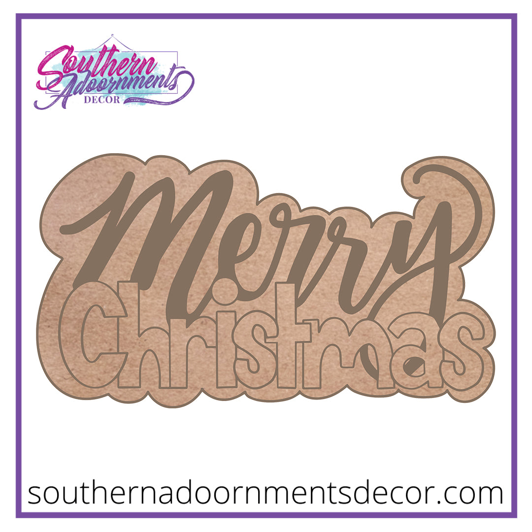 Merry Christmas Wooden Blank