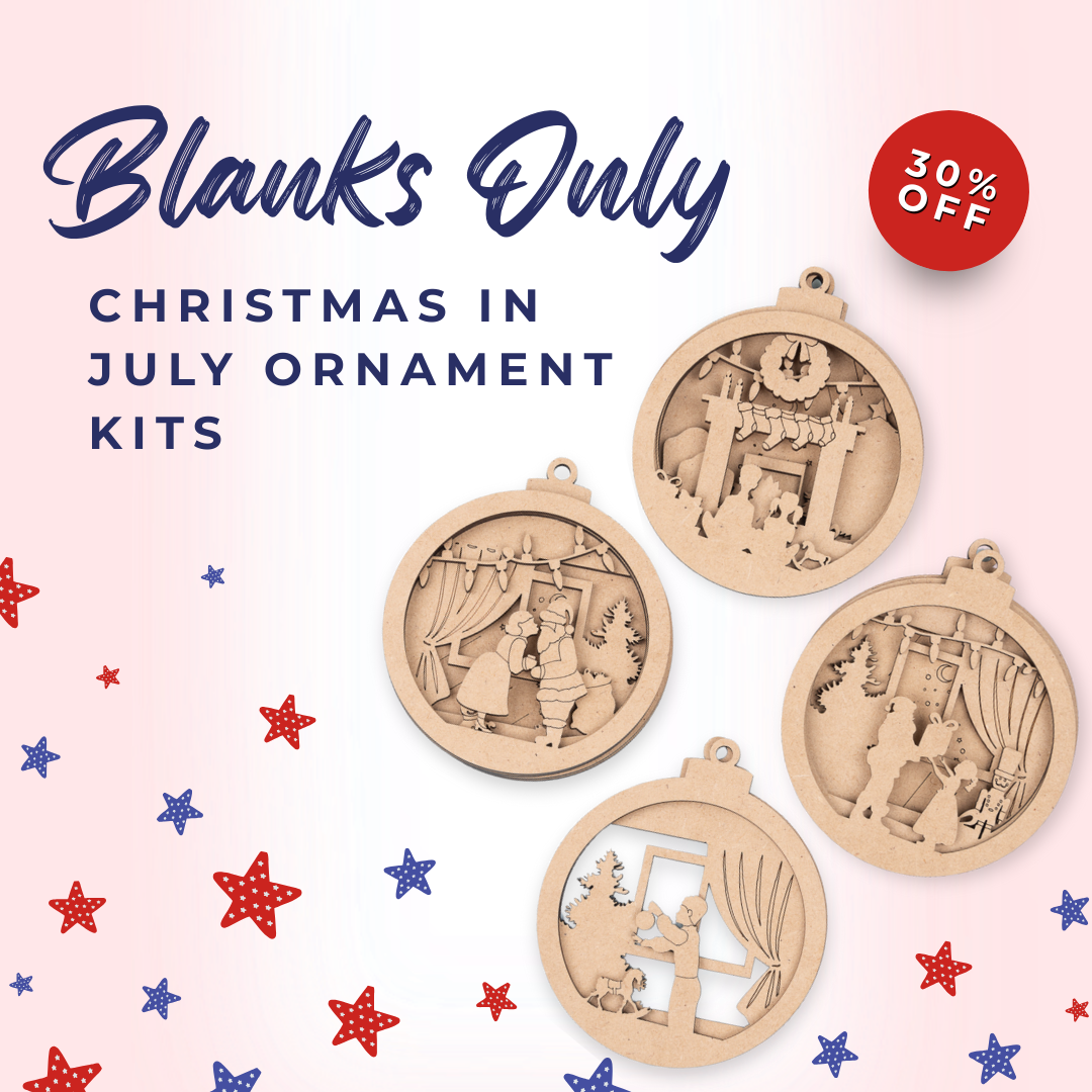 Winter Workshop 2024 Layered Ornament Kit Wood Blanks ONLY