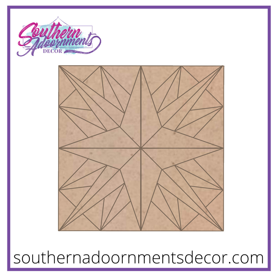 Patriot Star Quilt Block Blank