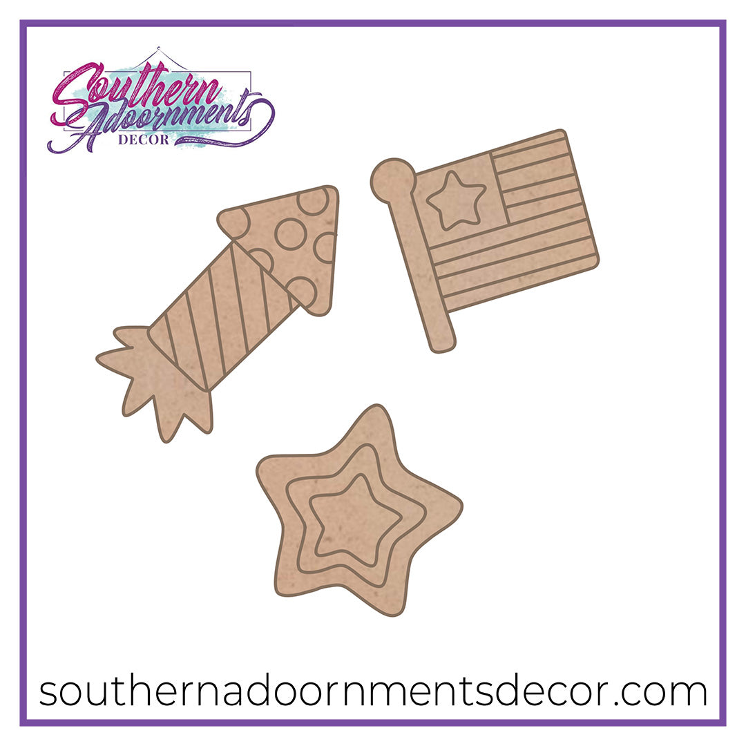 Patriotic Attachment Bundle Blank