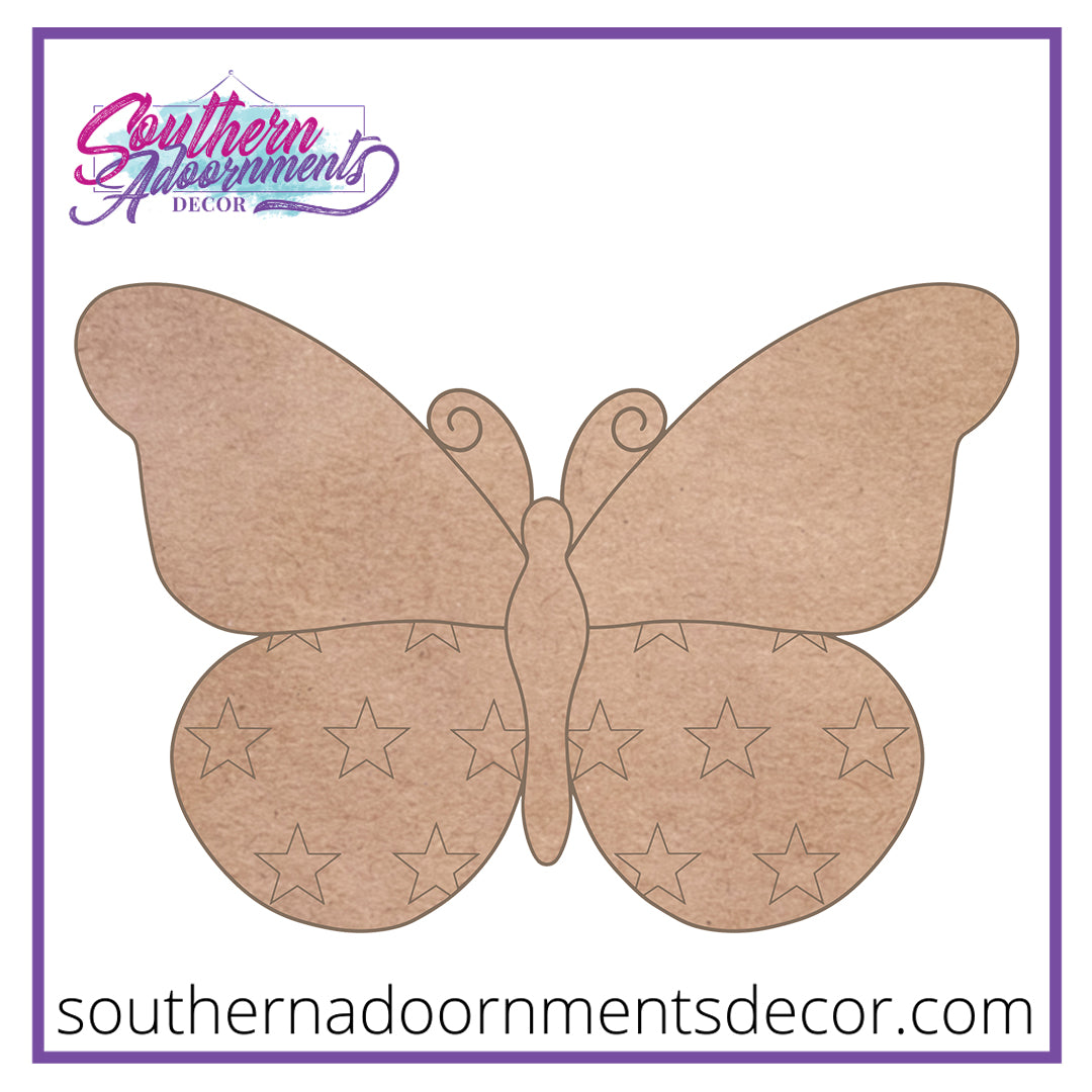 Patriotic Butterfly Blank