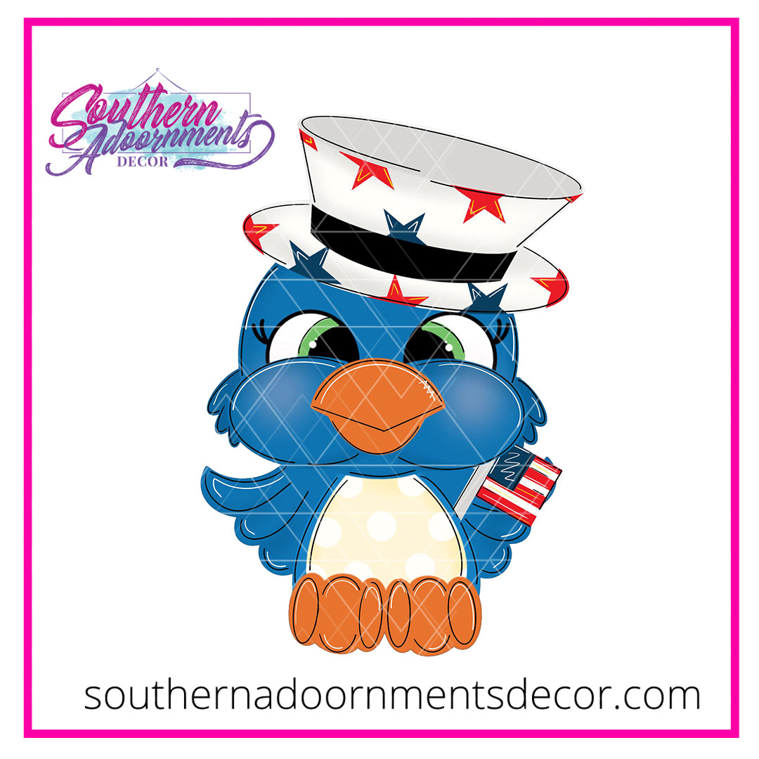 Patriotic Owl Wooden Blank