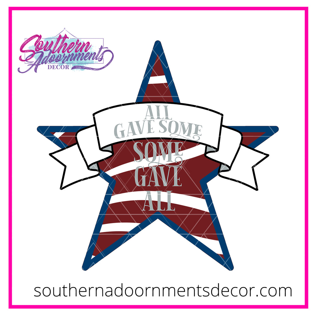 Patriotic Star Wooden Blank