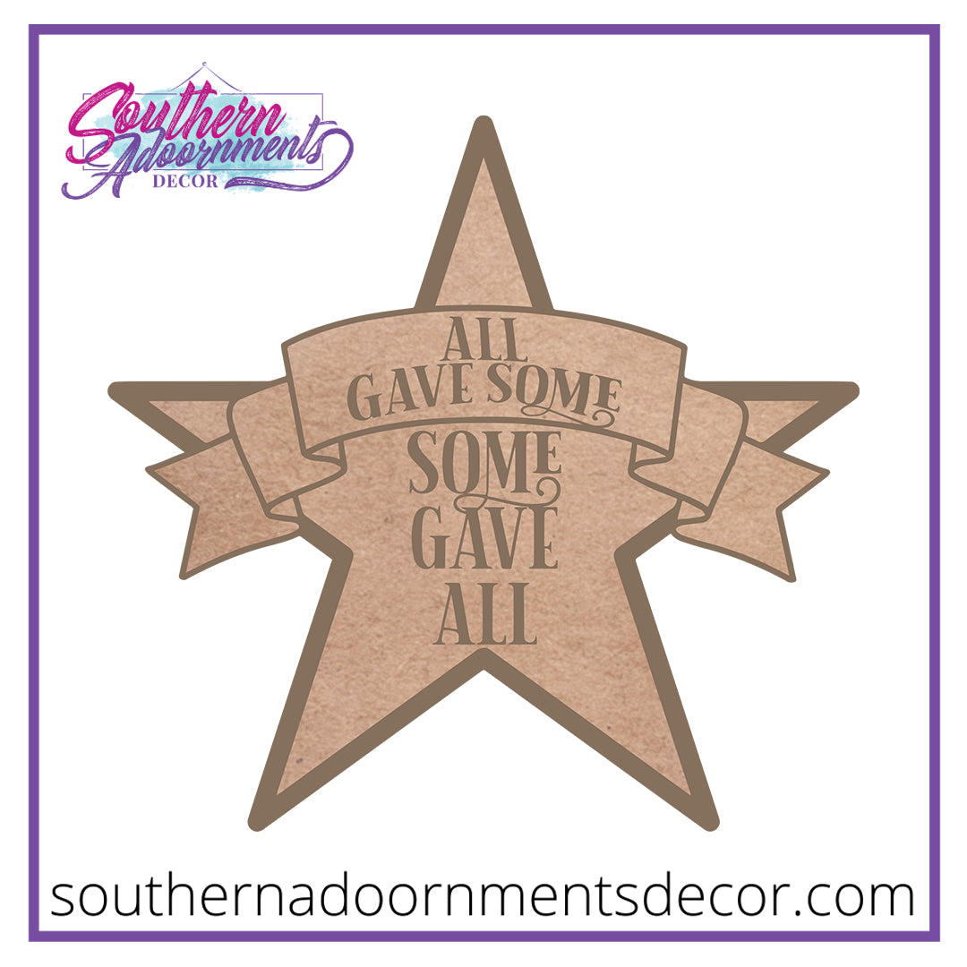 Patriotic Star Wooden Blank