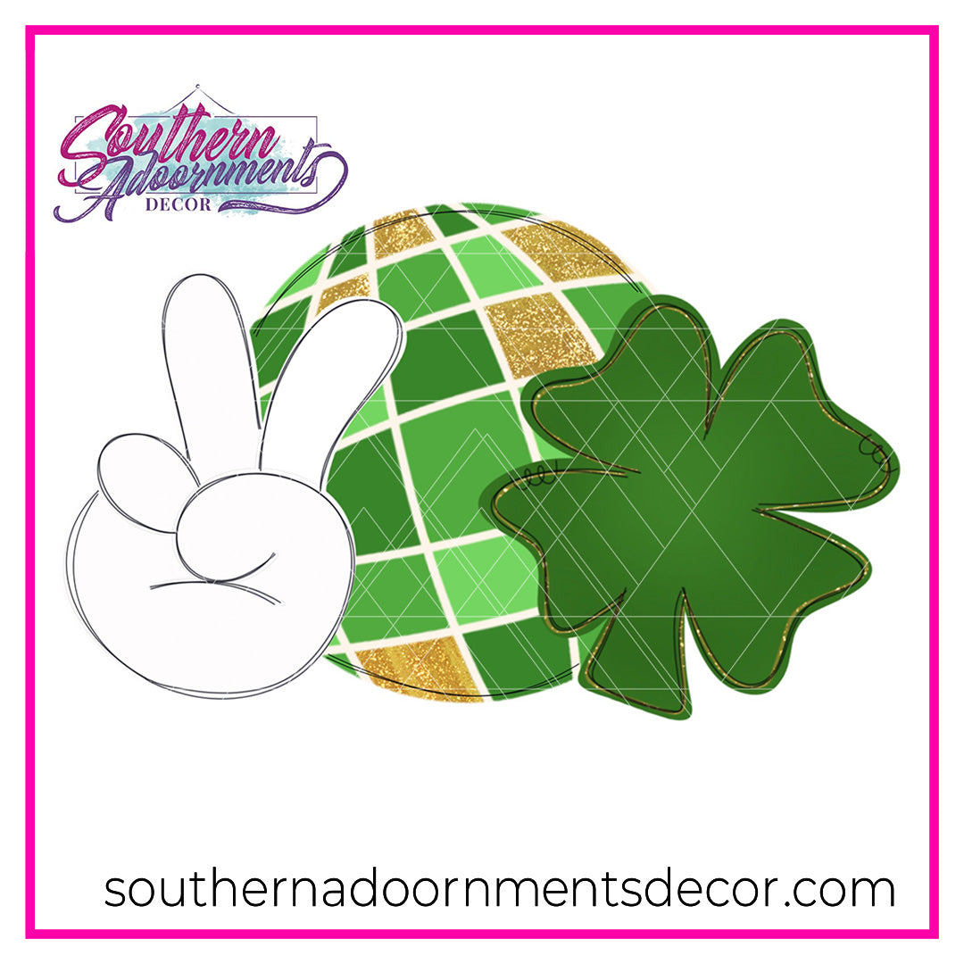 Peace Disco Shamrock Blank