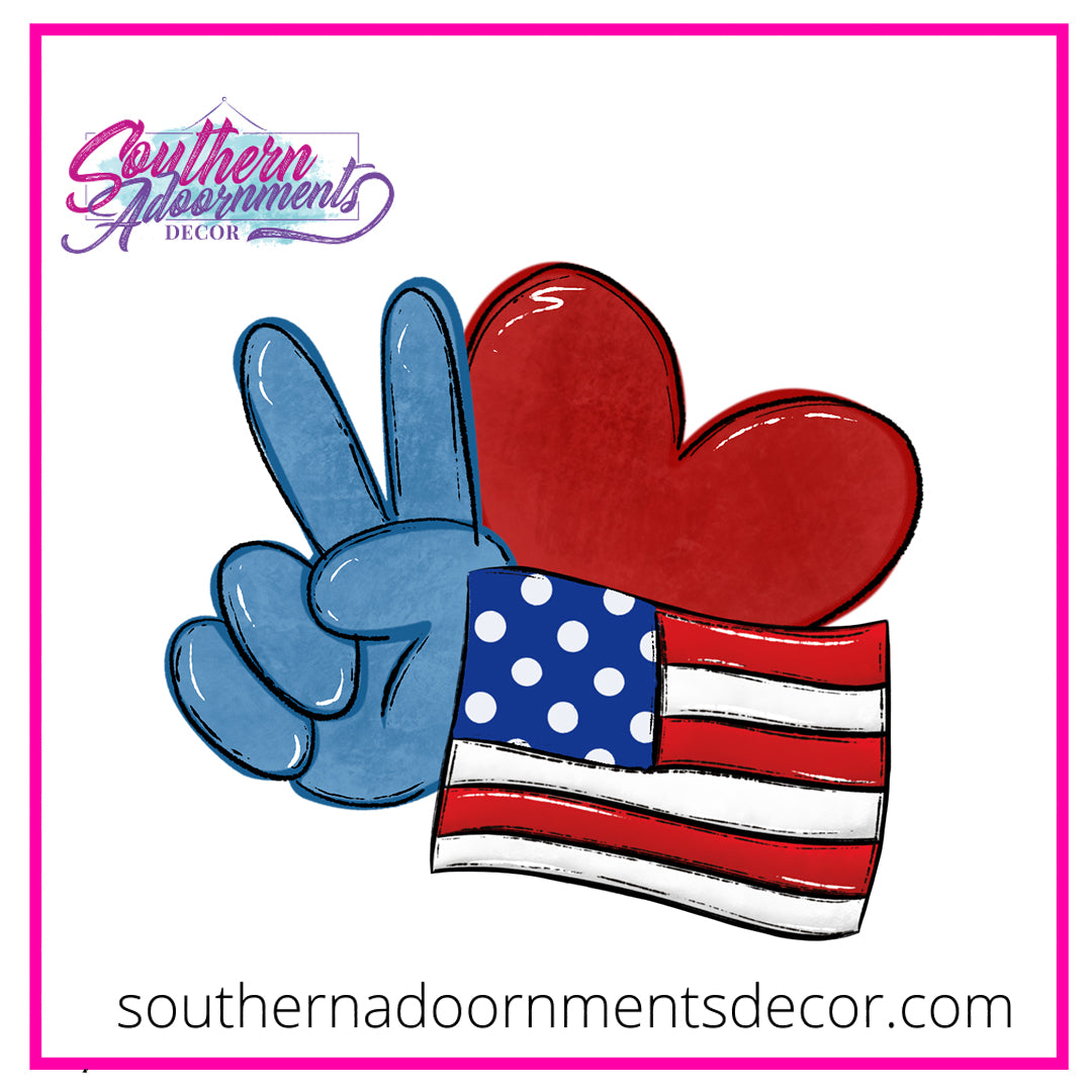 Peace, Love & America Blank
