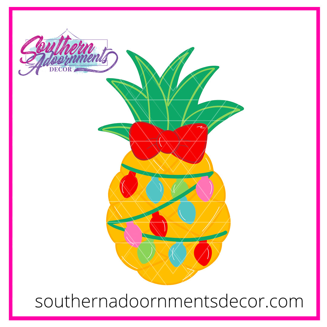 Pineapple Christmas Lights Blank