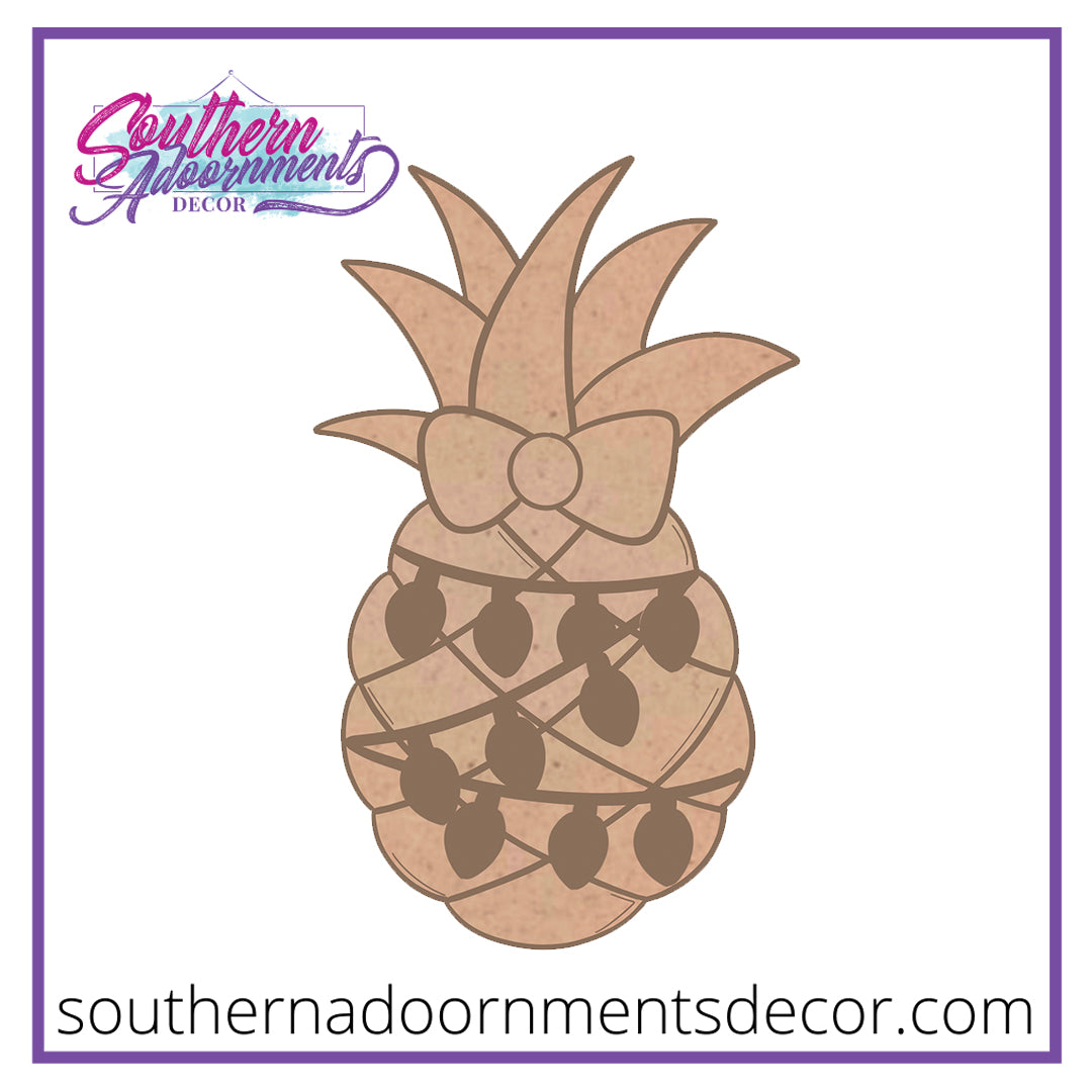 Pineapple Christmas Lights Blank