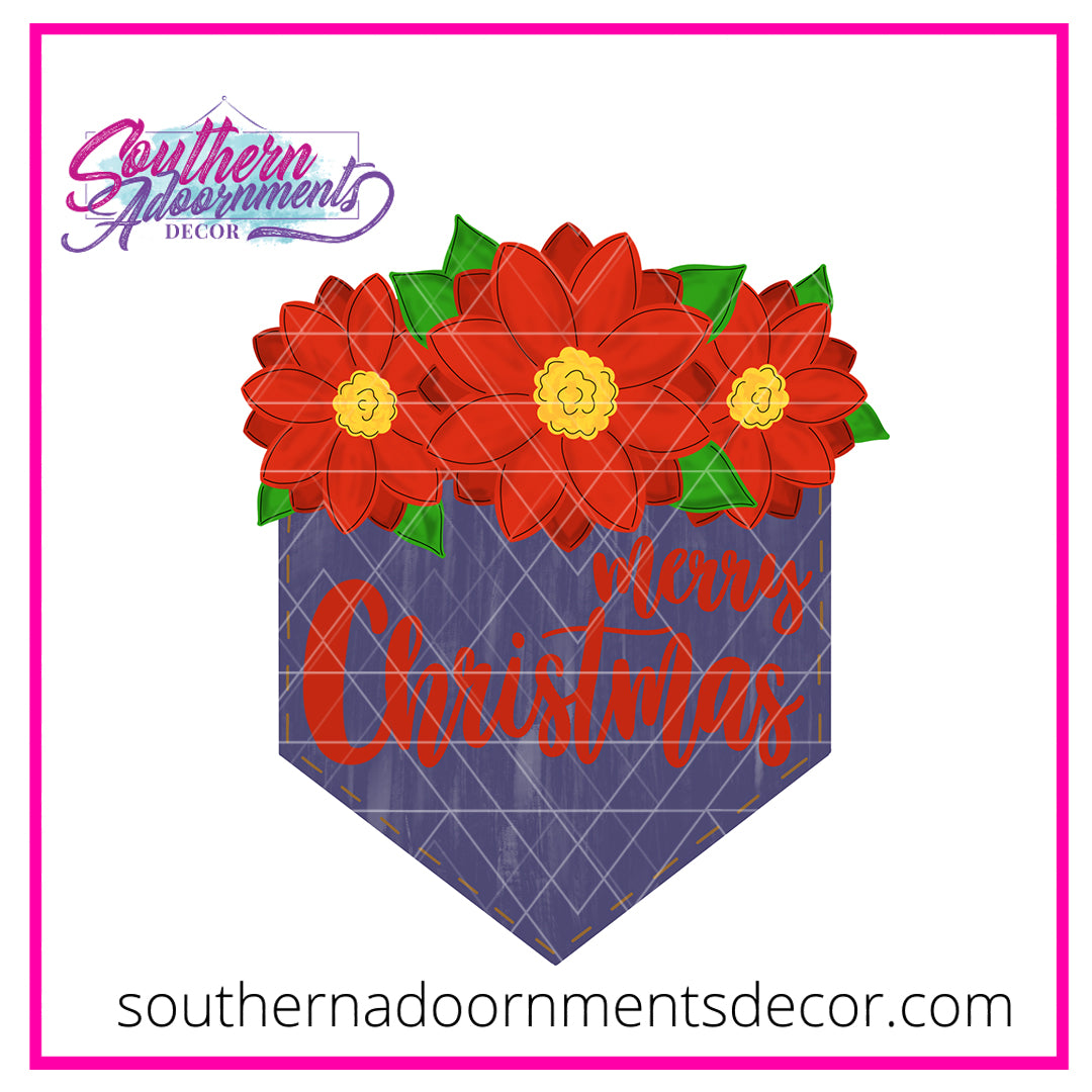 Poinsettia Pocket Blank