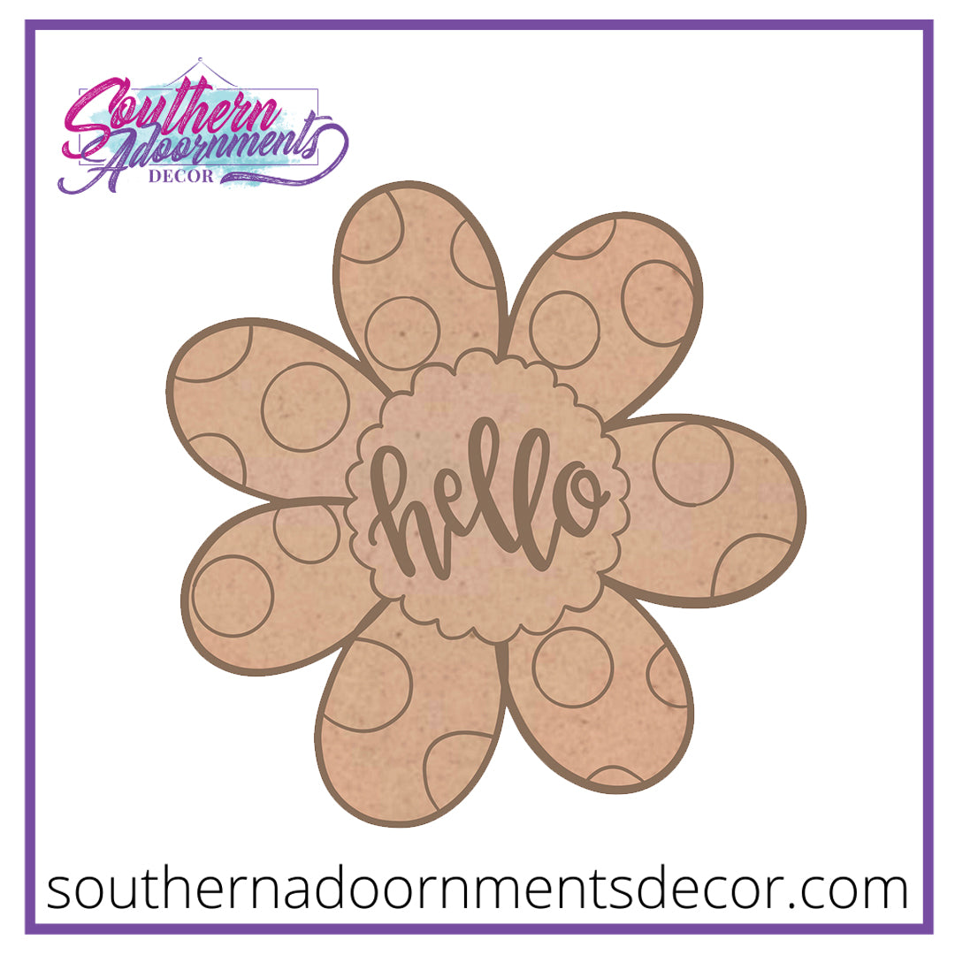 Polka Dot Daisy Blank