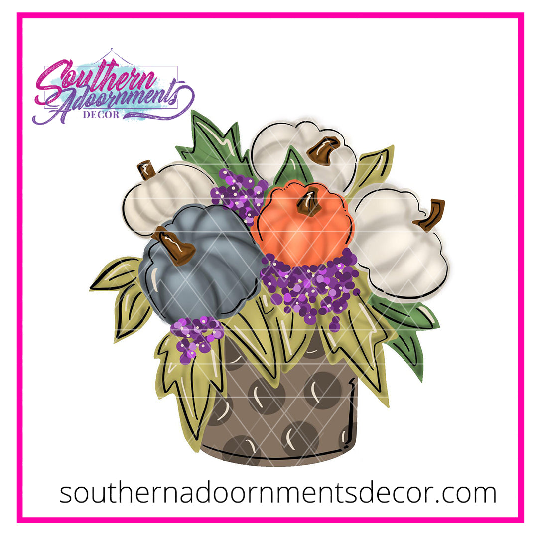 Pumpkin Bouquet Wood Blank