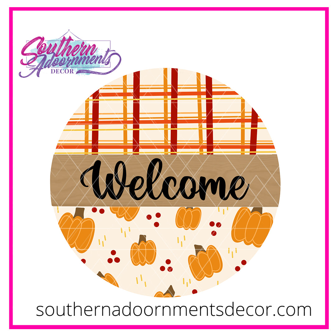 Pumpkin Split Round Blank