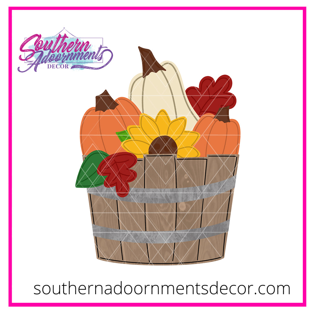 Pumpkin Sunflower Bucket Blank